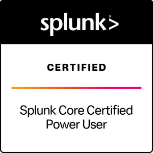 Splunk Core Certified Power User badge