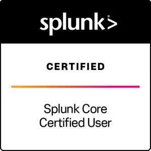Splunk Core Certified User badge